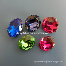 Decorative Siam Oval Rhinestone Glass Crystal Stone for Clothes